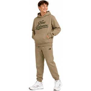 New Balance Boys Sweatsuit Set – 2 Piece Cozy Athletic Pullover Graphic Hoodie and Fleece Joggers for Boys (Sizes: 8-16)(Olivine)