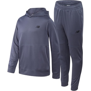 New Balance Boys Sweatsuit Set – 2 Piece Tech Fleece Hoodie Sweatshirt and Jogger Sweatpants Tracksuit Set for Boys (2T-16)(Dark Artic Grey)