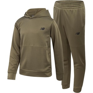 New Balance Boys Sweatsuit Set – 2 Piece Tech Fleece Hoodie Sweatshirt and Jogger Sweatpants Tracksuit Set for Boys (2T-16)(Dark Olive)