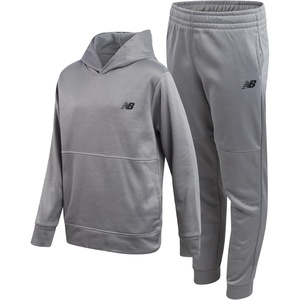 New Balance Boys Sweatsuit Set – 2 Piece Tech Fleece Hoodie Sweatshirt and Jogger Sweatpants Tracksuit Set for Boys (2T-16)(Slate Grey)