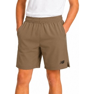 New Balance Boys Woven Shorts, Basketball, Soccer, Running, Gym, Kids Fit | Smooth Stretch Moves with Him, Flexible Waistband, Secure Pockets, Easy Pull-On, Fits Ages 8 to 20(Stone Ware)