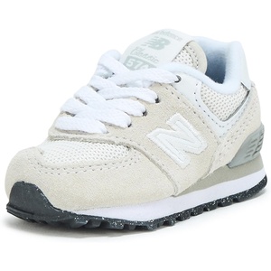 New Balance Kids 574 Bungee Lace (Infant/Toddler)(Nimbus Cloud/White)