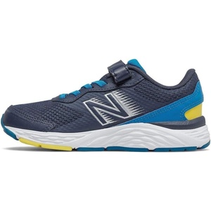 New Balance Kids’ 680 V6 Hook and Loop Running Shoe(Natural Indigo/Wave/Citra Yellow)