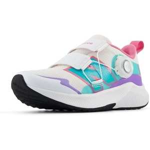 New Balance Kids’ DynaSoft Reveal V4 Boa Running Shoe(White/Violet Crush/Cyber Jade)
