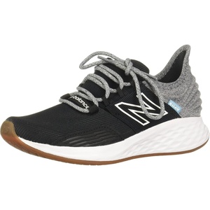 New Balance Kids’ Fresh Foam Roav V1 Lace-up Sneaker(Black/Light Aluminum)