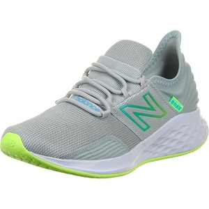 New Balance Kids’ Fresh Foam Roav V1 Lace-up Sneaker(Brighton Grey/Bleached Lime Glo/Summer Aqua)