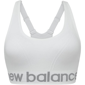 New Balance Seamless Cami Sports Bra, Adjustable Straps with Keyhole Breathability, Munsell White, X-Large