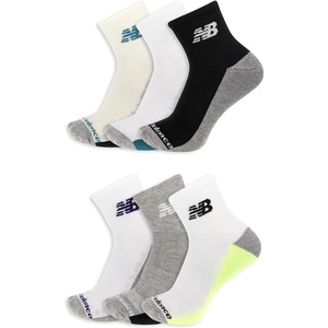 New Balance Unisex Adult Performance Cushioned Ankle Socks – 6 Pairs – Moisture Wicking(Gray Assorted)