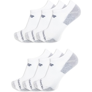 New Balance Unisex Adult Performance Recycled No Show Socks (6-Pack)(White)
