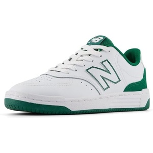 New Balance Unisex-Child Bb80 V1 Lace-up Sneaker(White/Classic Pine)