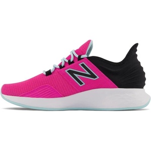 New Balance Women’s Fresh Foam Roav Running Shoe(Pink Glo/Blue Chill/Black)