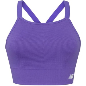 New Balance Womens New Balance Seamless Sports Bra(Cyber Lilac)