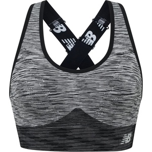 New Balance Women’s Seamless High Impact Sports Bra with Adjustable Wide Straps and Removal Pads, Black, X-Large
