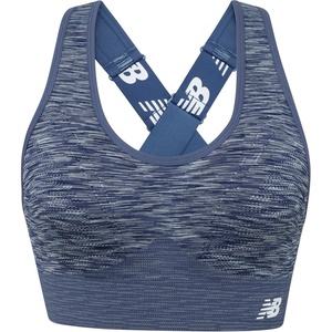 New Balance Women’s Seamless High Impact Sports Bra with Adjustable Wide Straps and Removal Pads, Vintage Indigo, Small