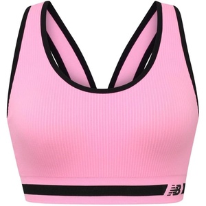 New Balance Womens Seamless, Racerback Sports Bra with Allover Texture and Engineered Breathability, Peony Glow, XX-Large