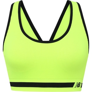 New Balance Womens Seamless, Racerback Sports Bra with Allover Texture and Engineered Breathability(Hi-lite)