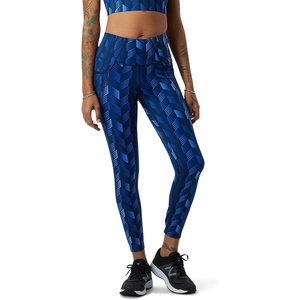 New Balance Womens Shape Shield 7/8 High Rise Pocket Tight(Bright Lapis)