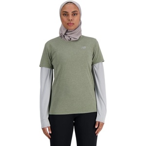 New Balance Women’s Sport Essentials Heathertech T-Shirt(Dark Olivine Heather)