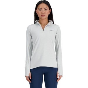 New Balance Women’s Sport Essentials Space Dye Quarter Zip(Ash Heather)