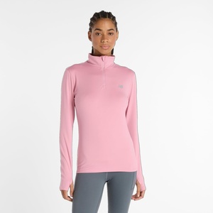 New Balance Women’s Sport Essentials Space Dye Quarter Zip(Pink Taffy)