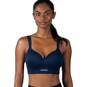 New Balance Women’s Sports Bra with Molded Cups, High Impact Athletic Workout Set, Crisscross Strap, Seamless Bra for Women,(Navy)