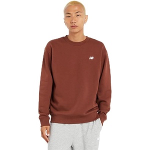 New Balance mens Sport Essentials Fleece Crew(Rich Oak)