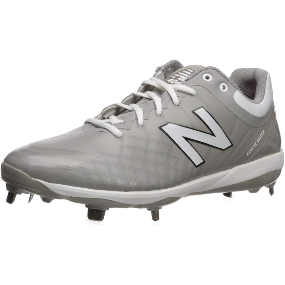 image:imageNew Balance Mens 4040 V5 Metal Baseball ShoeGreyWhite