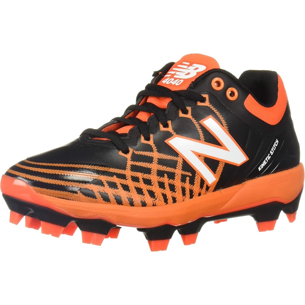 image:imageNew Balance Mens 4040 V5 TPU MoldedBaseball ShoeBlackOrange