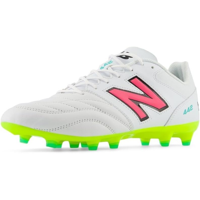 image:imageNew Balance Mens 442 V2 Team FG Soccer ShoeWhiteHiliteNeon Pink