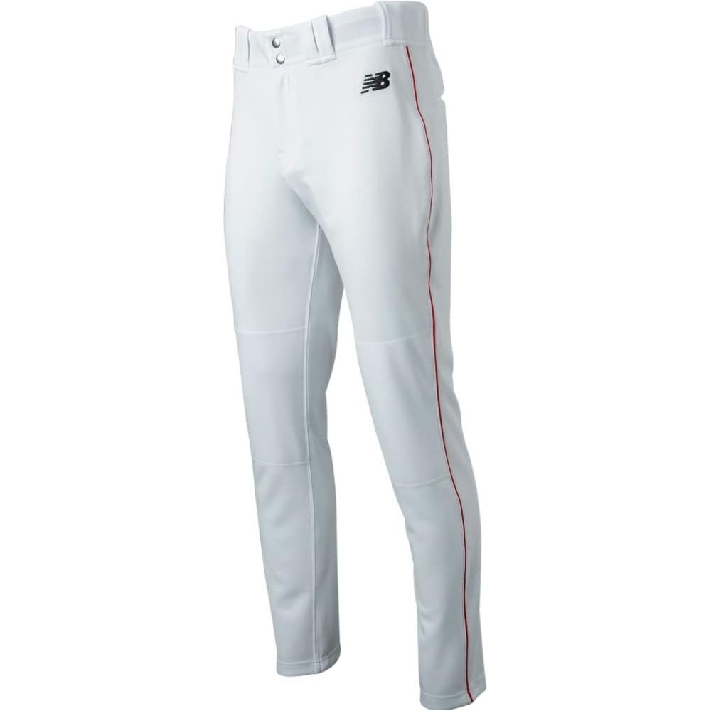image:imageNew Balance Mens Adversary 20 Piped Tapered Baseball Pant WhiteRed 2XL