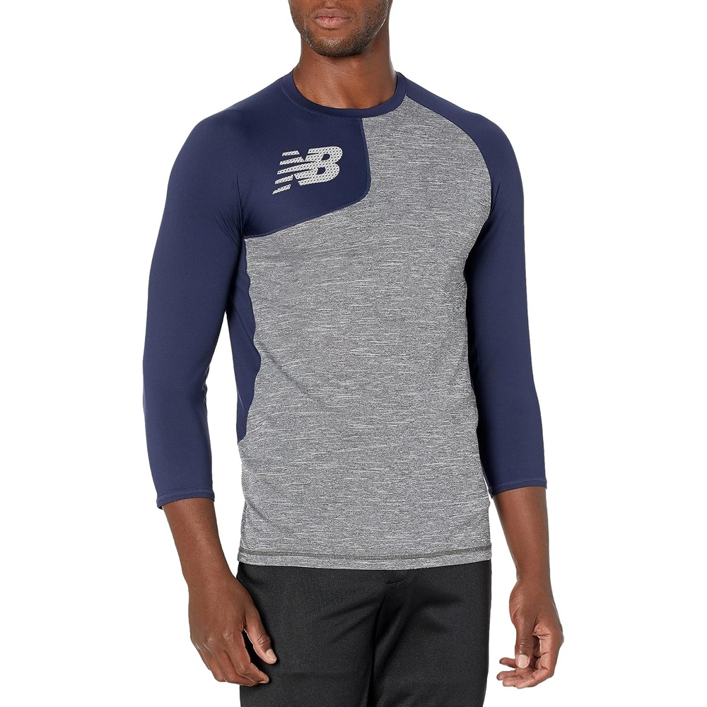image:imageNew Balance Mens Baseball Assymetric Right 34 SleeveTeam Navy