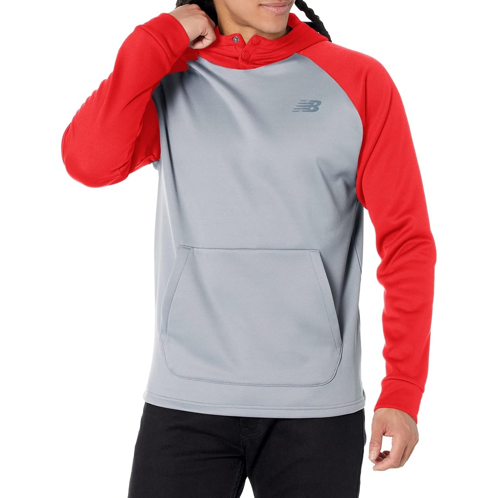 image:imageNew Balance Mens Baseball Pullover HoodieTeam Red Inline