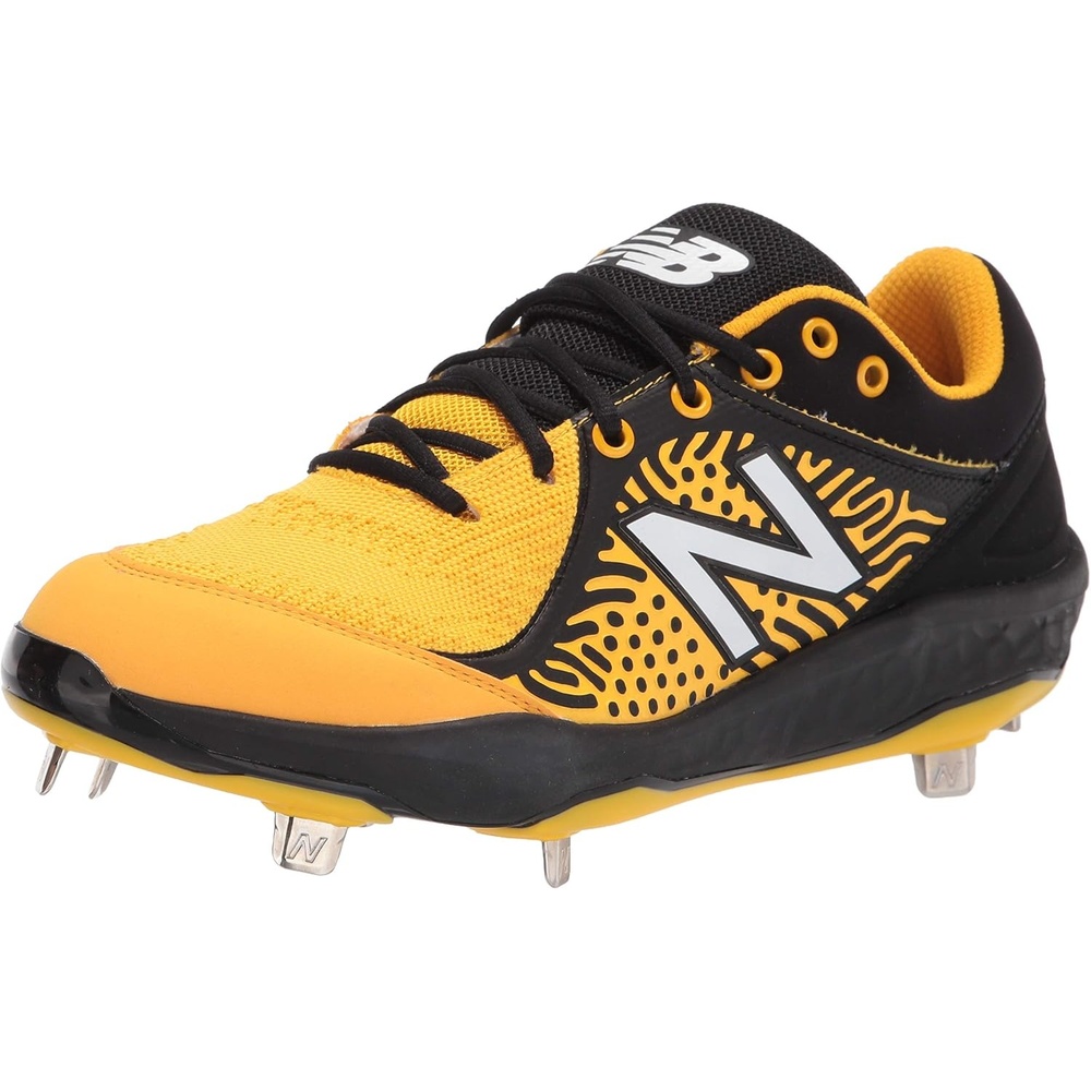 image:imageNew Balance Mens Fresh Foam 3000 V5 Metal Baseball ShoeBlackYellow