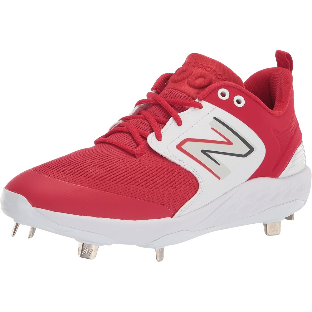 image:imageNew Balance Mens Fresh Foam X 3000 V6 Metal Baseball ShoesRedWhite