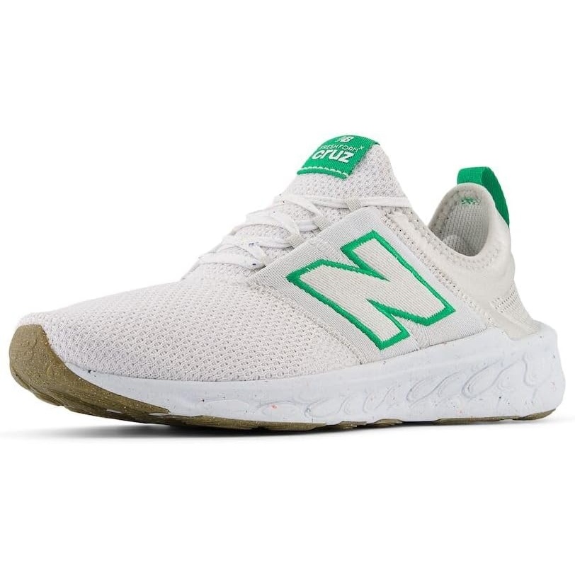image:imageNew Balance Mens Fresh Foam X Cruz Artisan V3 ShoesWhiteKelly GreenGrey Matter
