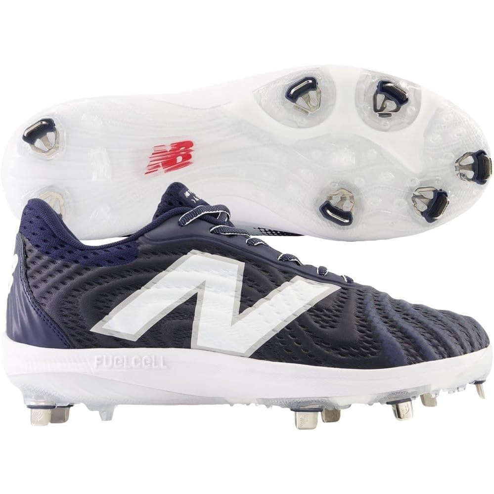 image:imageNew Balance Mens FuelCell 4040V7 Low Metal Baseball Cleat NavyWhite Wide 15