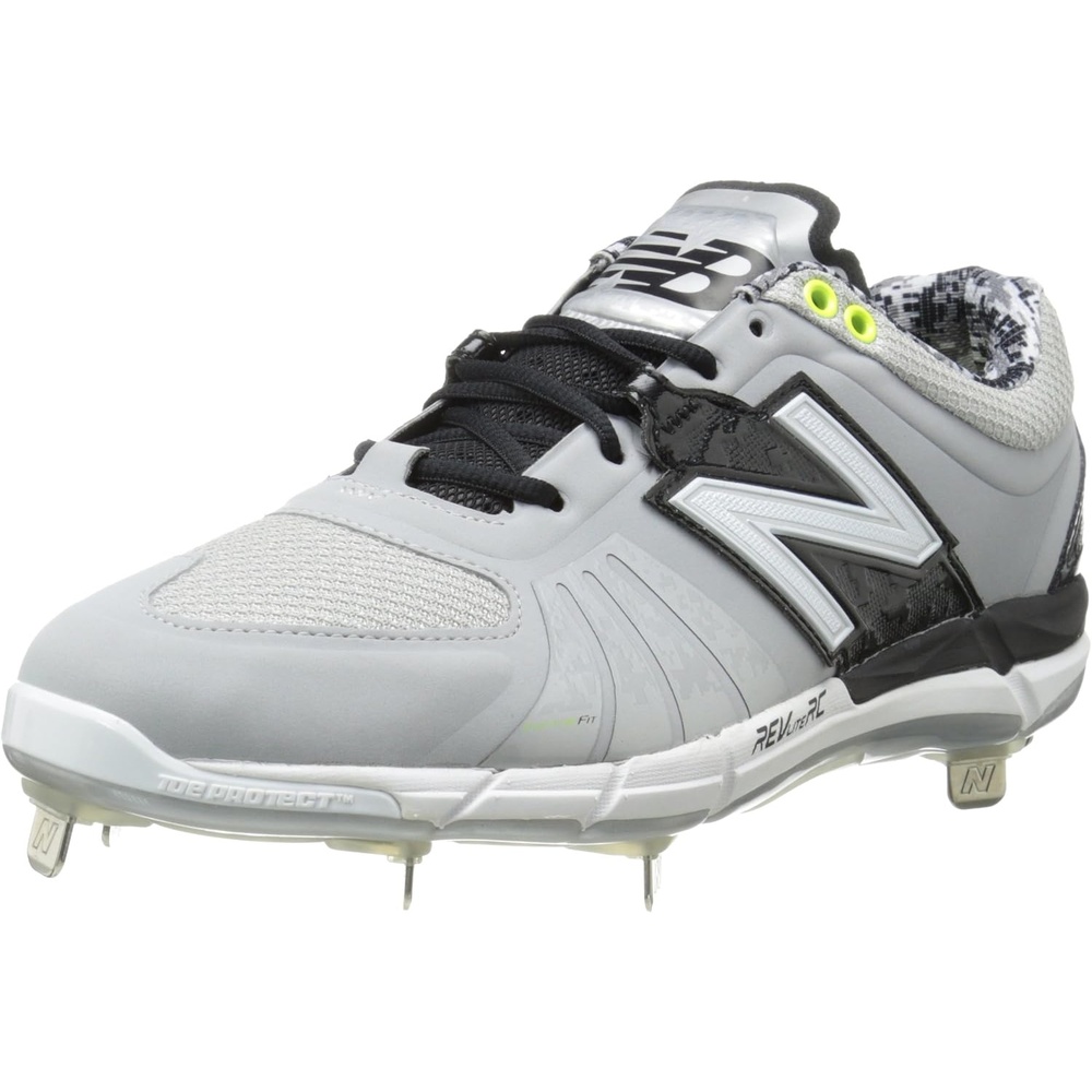 image:imageNew Balance Mens L3000V2 Metal Low Baseball CleatsGreyBlack