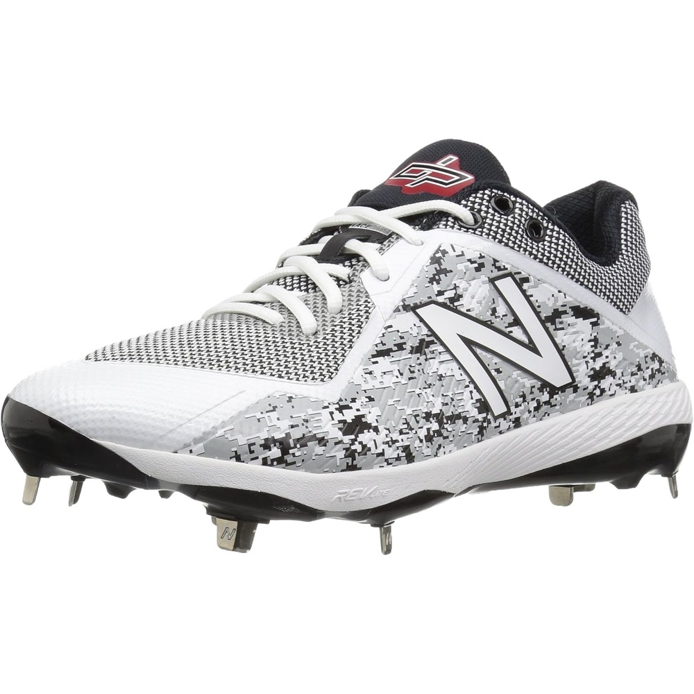 image:imageNew Balance Mens L4040v4 Metal Baseball ShoeWhiteCamo Green