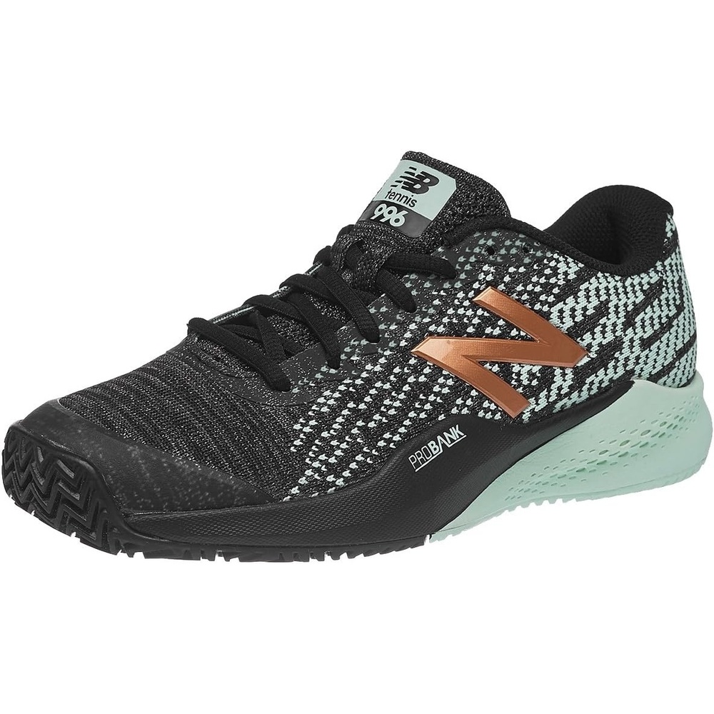 image:imageNew Balance Womens Clay Court 996 V3 Tennis ShoeBlackMint