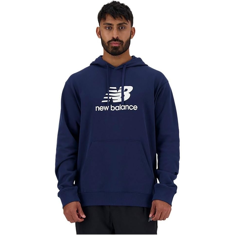 image:imageNew Balance mens Nb Essentials Stacked Logo Pullover HoodieNny  Navy