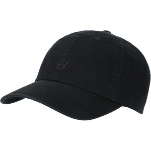 New Balance 6 Panel Curved Brim Classic Cap(V 2.0 – Black/Blk Logo)
