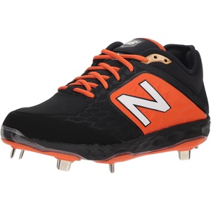 New Balance Men’s 3000 V4 Metal Baseball Shoe(Black/Orange)
