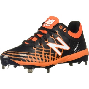 New Balance Men’s 4040 V5 Metal Baseball Shoe(Black | Orange)