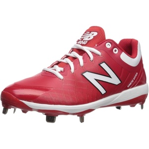 New Balance Men’s 4040 V5 Metal Baseball Shoe(Red/White)