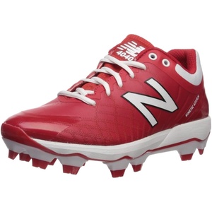 New Balance Mens 4040 V5 TPU MoldedBaseball Shoe(Red/White)