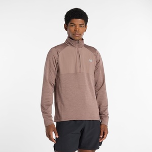 New Balance Men’s Athletics Heat Grid 1/2 Zip(Earth Shadow Heather)