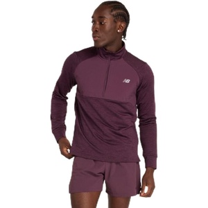 New Balance Men’s Athletics Heat Grid 1/2 Zip(Plum Brown)
