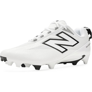 New Balance Men’s Burnx5 Lacrosse Cleats Shoe, NB White/Arctic Fox, 8 Wide