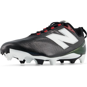 New Balance Men’s Burnx5 Lacrosse Cleats(Black/White/Team Red)