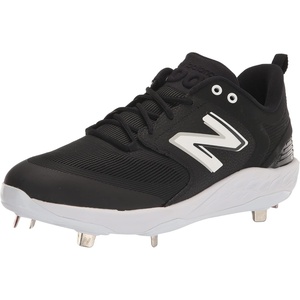 New Balance Men’s Fresh Foam X 3000 V6 Metal Baseball Shoes(Black/White)